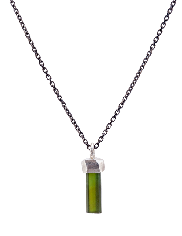 Green Tourmaline Shard Necklace