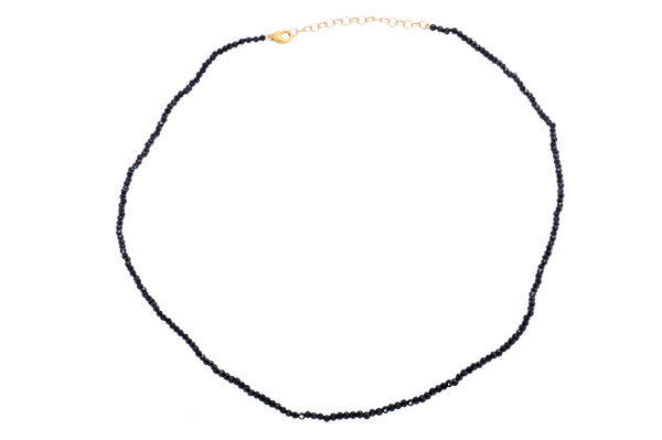 Mikayla Black Spinel Bead Necklace