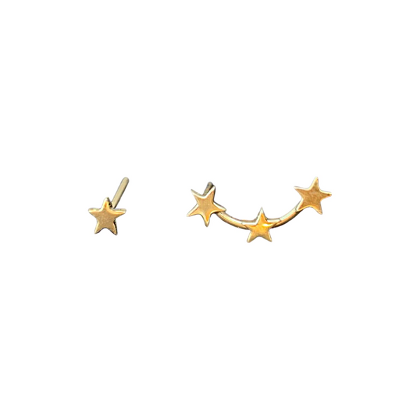 Star Climber Earring Stud Set