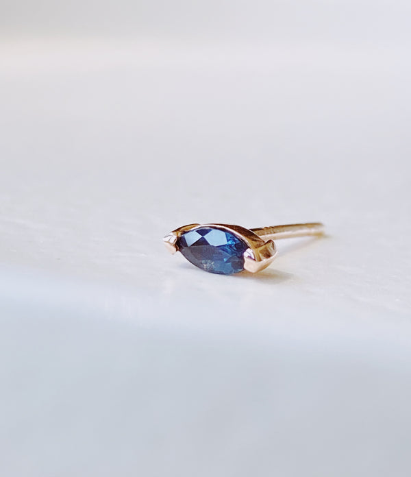 Marquis Blue Sapphire Stud