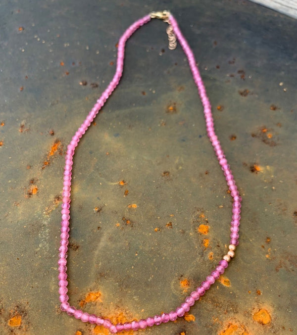 Mikayla Necklace in Pink Tourmaline