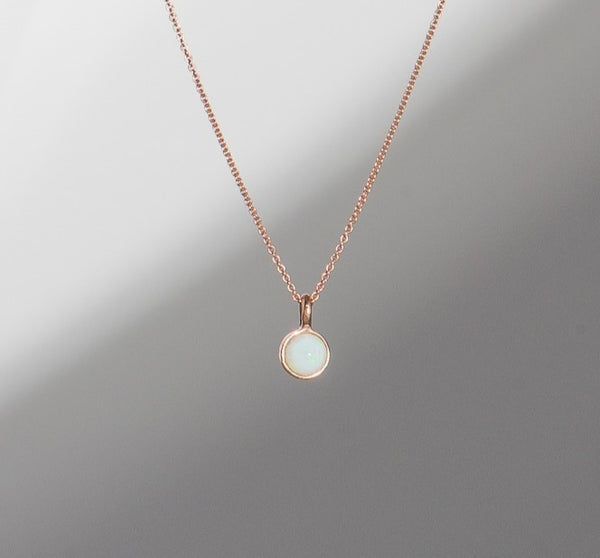 Ethiopian Opal Dot Pendant