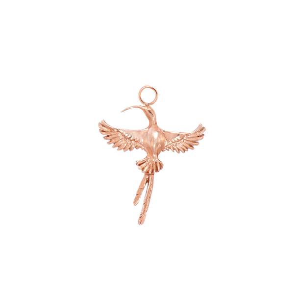 Sunbird in Flight Gold Earring Charm