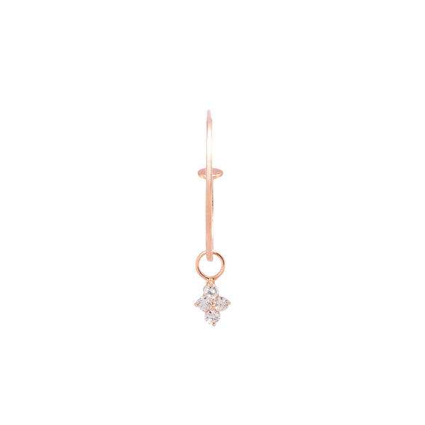 Lucky Clover Leaf Diamond Earring Charm