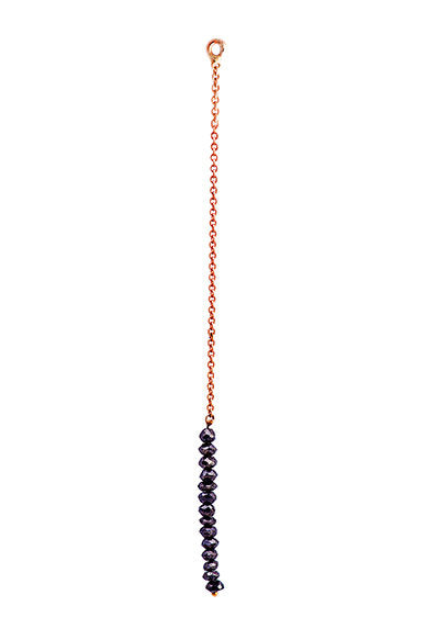 Black Diamond Bead Drop - Ear Chain